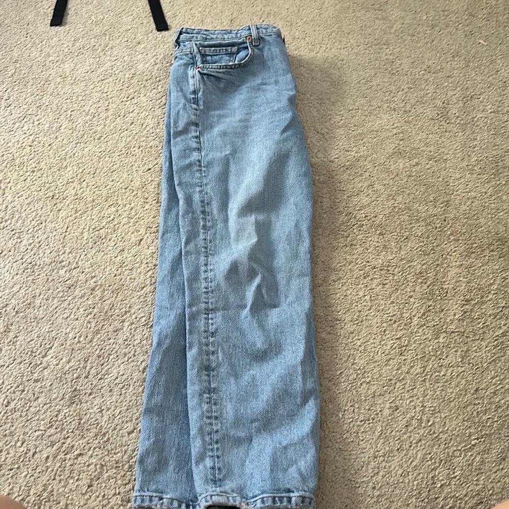 Blue tight jeans